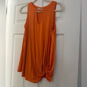 She Sky Orange Sleeveless Top